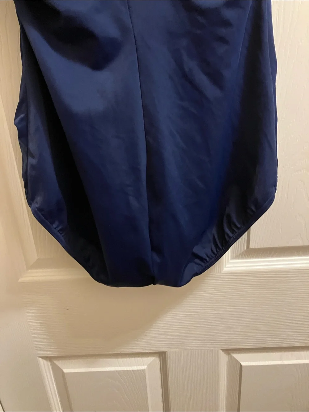 Lands' End Navy One-Piece Swimsuit with White Trim